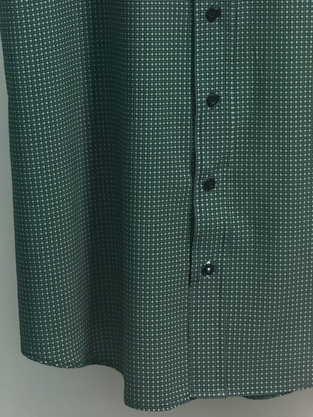 Cinch Men’s 3XL Big & Tall Green Geometric Micro Print Button Down Shirt - Picture 7 of 14